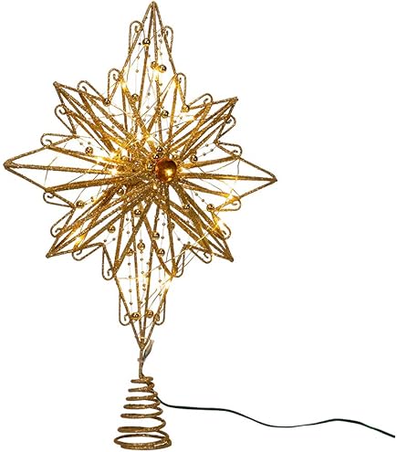 Amazon.com: Kurt Adler 14-Inch 7-Point Natural Capiz Star Lighted